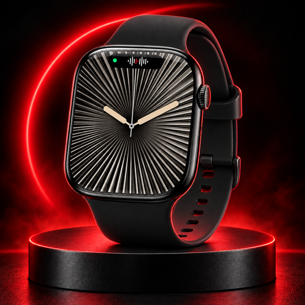 Smartwatch Microwear S11 com pulseira preta
